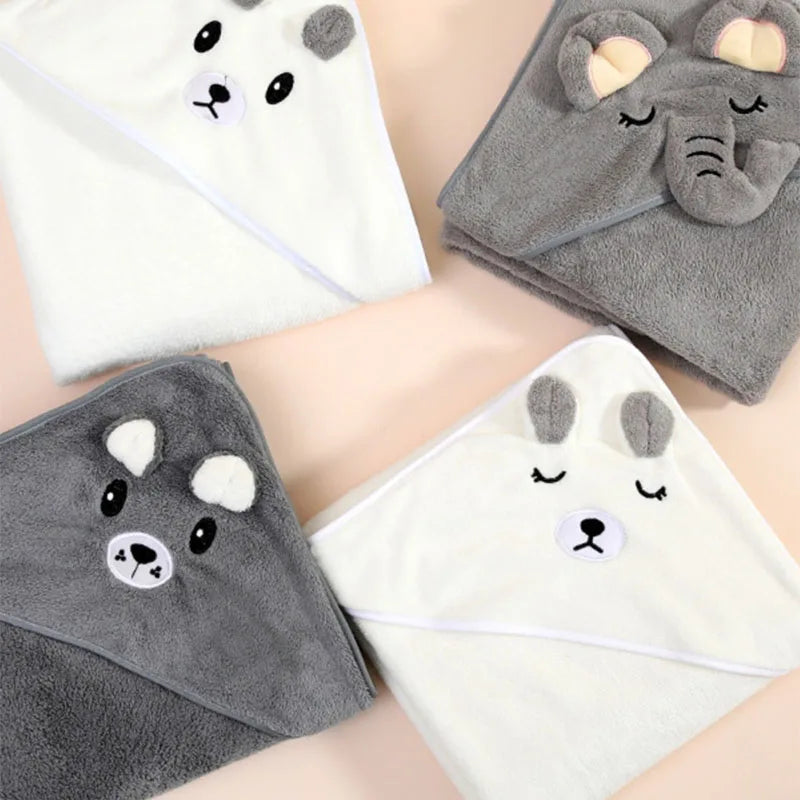 Toalla con Capucha para Bebé – Suave, Absorbente y Divertida