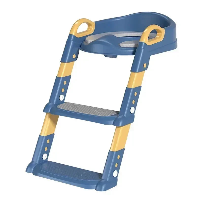 Asiento de Baño Infantil con Escalera Plegable – Entrenador Seguro y Ajustable