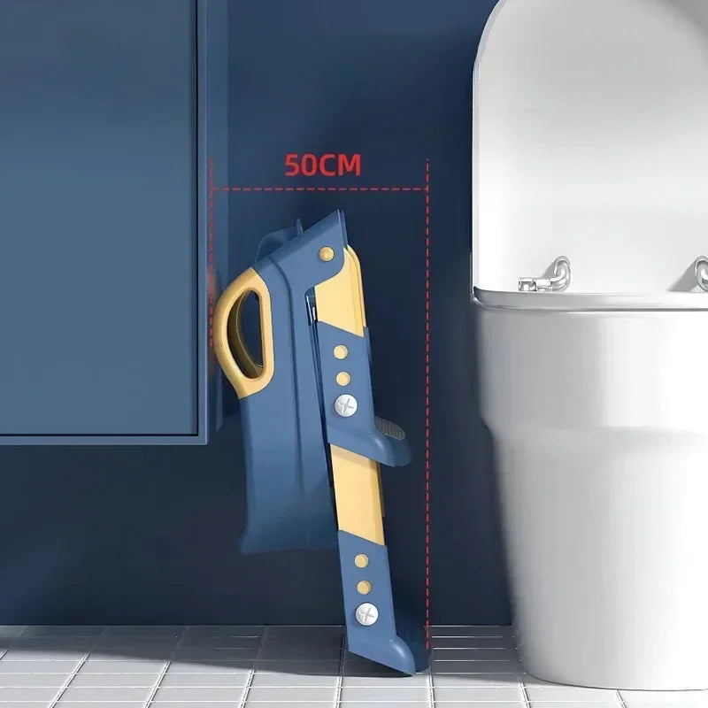 Asiento de Baño Infantil con Escalera Plegable – Entrenador Seguro y Ajustable