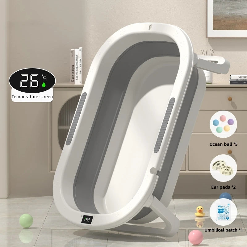 Tina de Baño Plegable para Bebé – Con Soporte Ergonómico