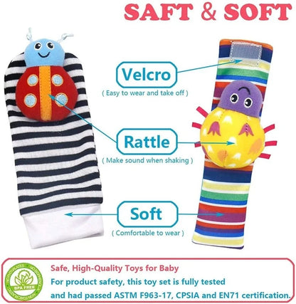 Set de Sonajeros y Muñequeras para Bebé – Estimulación y Diversión (0 a 24 meses)