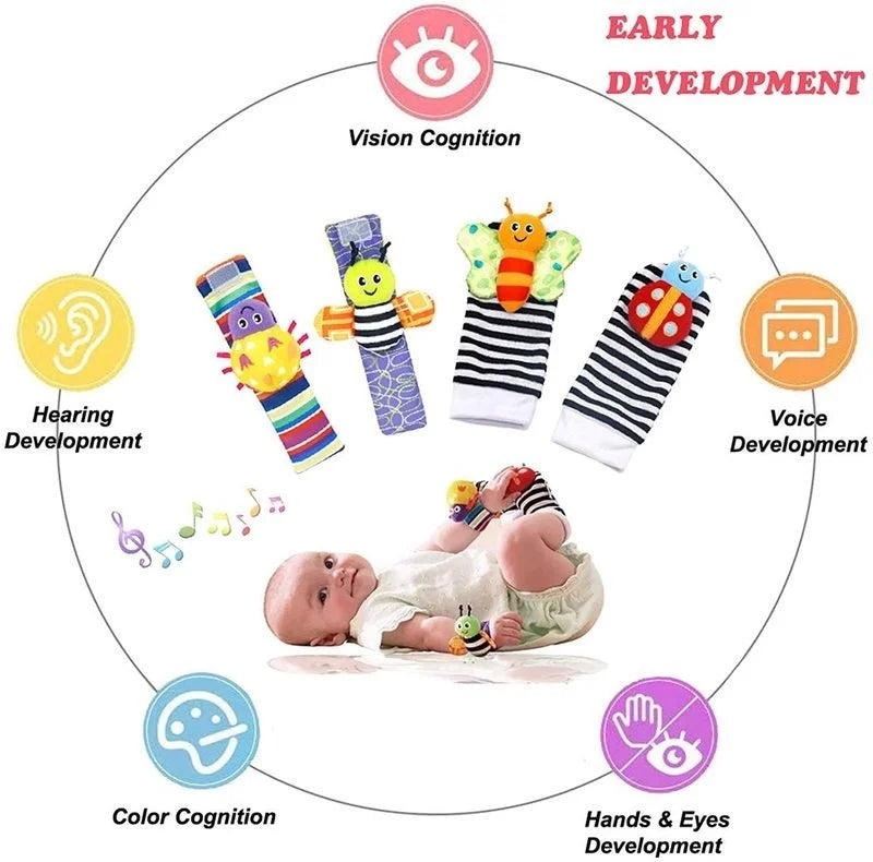 Set de Sonajeros y Muñequeras para Bebé – Estimulación y Diversión (0 a 24 meses)