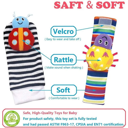 Set de Sonajeros y Muñequeras para Bebé – Estimulación y Diversión (0 a 24 meses)
