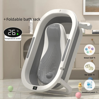 Tina de Baño Plegable para Bebé – Con Soporte Ergonómico