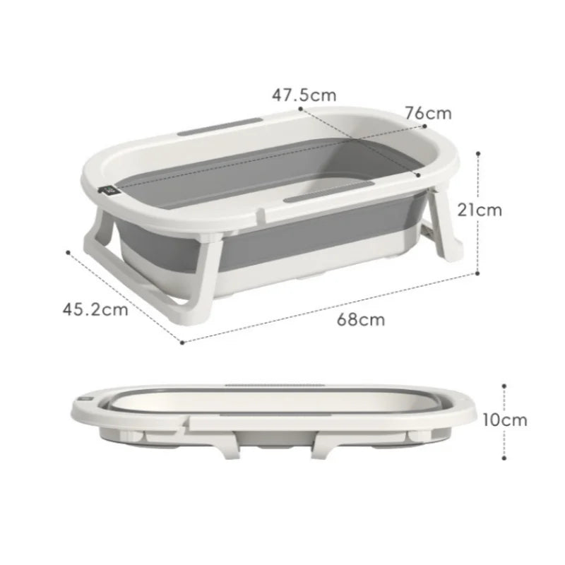 Tina de Baño Plegable para Bebé – Con Soporte Ergonómico