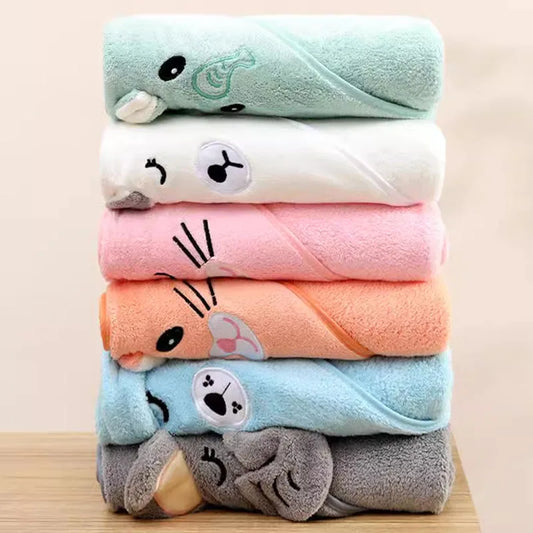 Toalla con Capucha para Bebé – Suave, Absorbente y Divertida