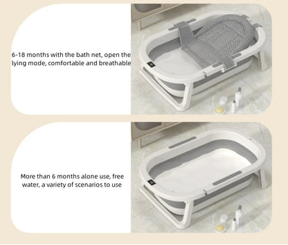 Tina de Baño Plegable para Bebé – Con Soporte Ergonómico