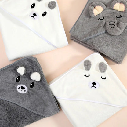Toalla con Capucha para Bebé – Suave, Absorbente y Divertida