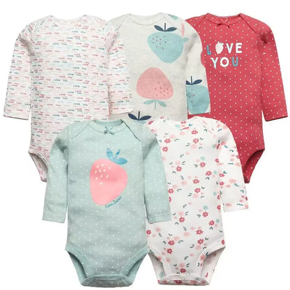 Set de 5 Bodys para Bebé Niño - 100% Algodón