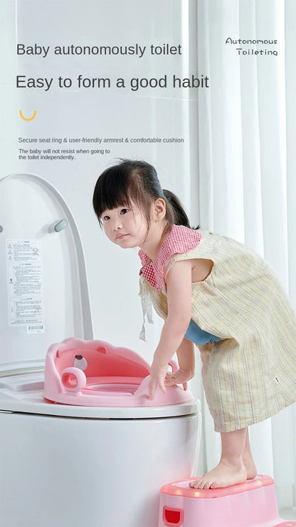 Asiento Reductor de Baño con Agarraderas – Comodidad y Seguridad para Niños
