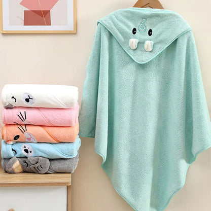Toalla con Capucha para Bebé – Suave, Absorbente y Divertida