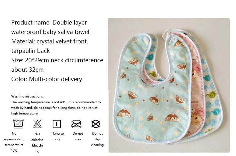 Babero de Bebé con Broche – Diseño de Ositos