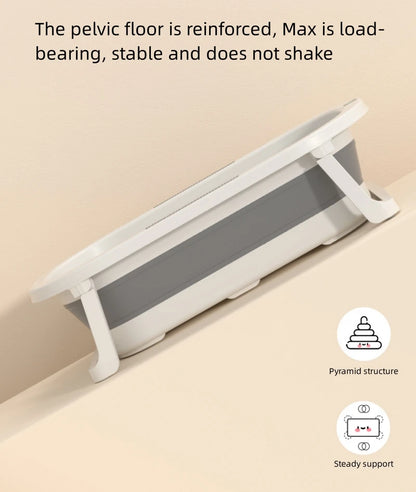 Tina de Baño Plegable para Bebé – Con Soporte Ergonómico