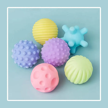Set de 6 Pelotas Sensoriales para Bebés – Estimulación y Diversión