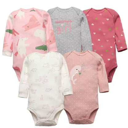 Set de 5 Bodys para Bebé Niño - 100% Algodón