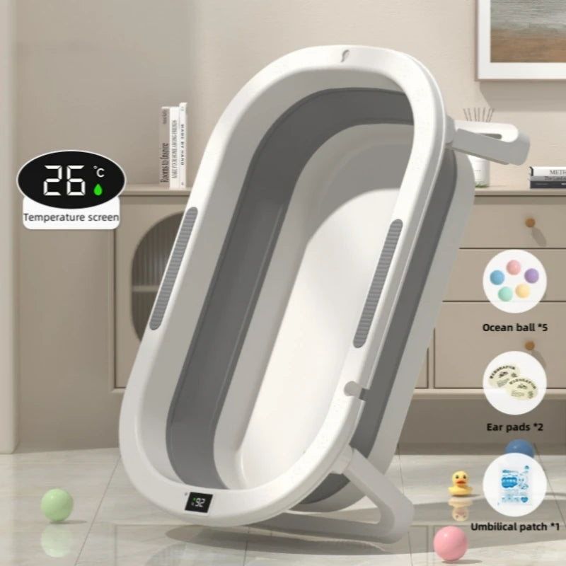 Tina de Baño Plegable para Bebé – Con Soporte Ergonómico