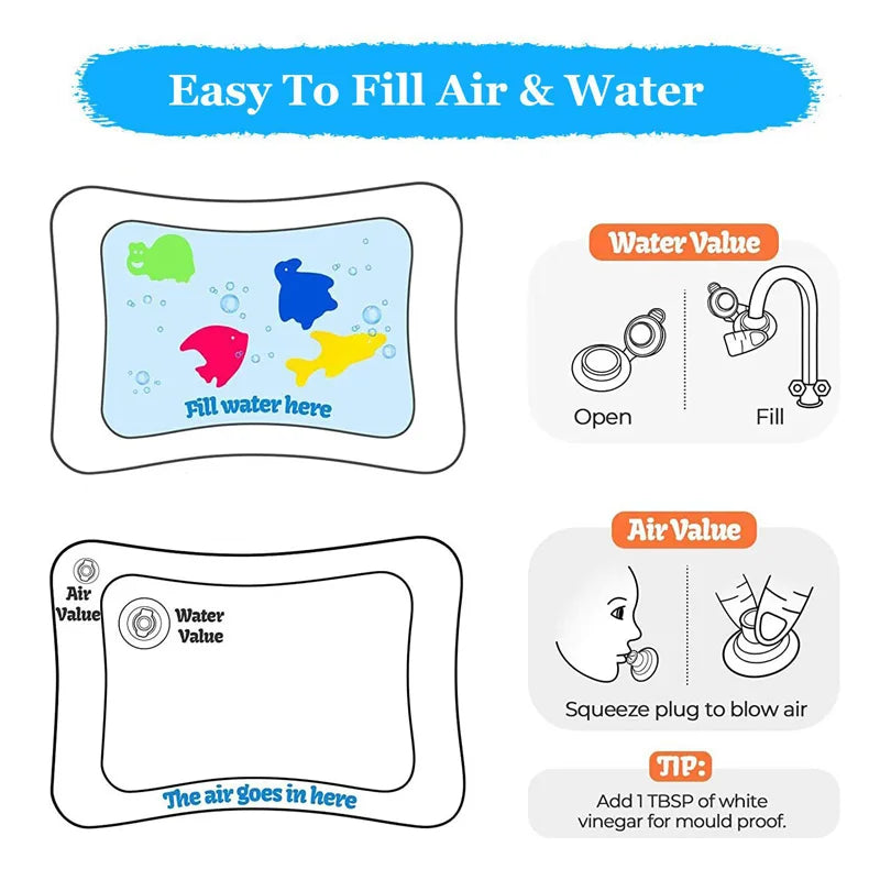 Almohadilla Inflable de Estimulación para Bebé – Tummy Time Acuática
