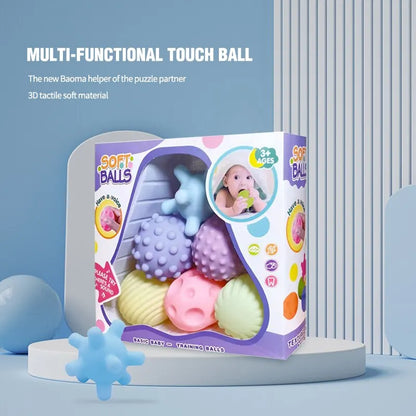 Set de 6 Pelotas Sensoriales para Bebés – Estimulación y Diversión