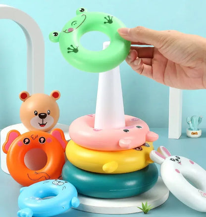Torre de Anillos Apilables – Juguete Didáctico para Bebés