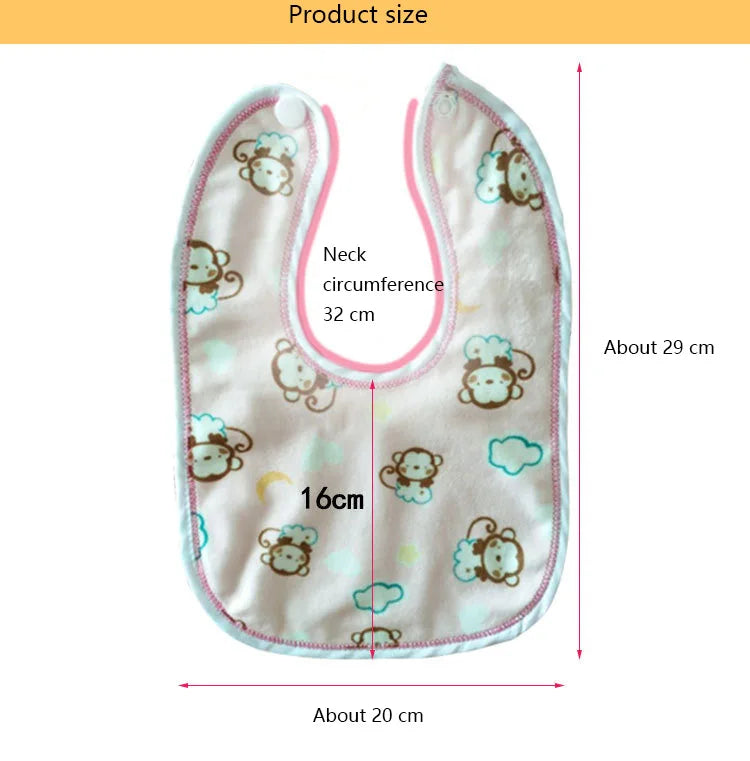 Babero de Bebé con Broche – Diseño de Ositos