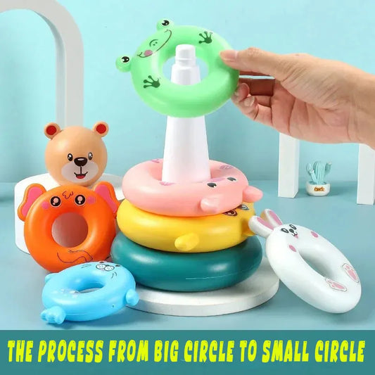 Torre de Anillos Apilables – Juguete Didáctico para Bebés