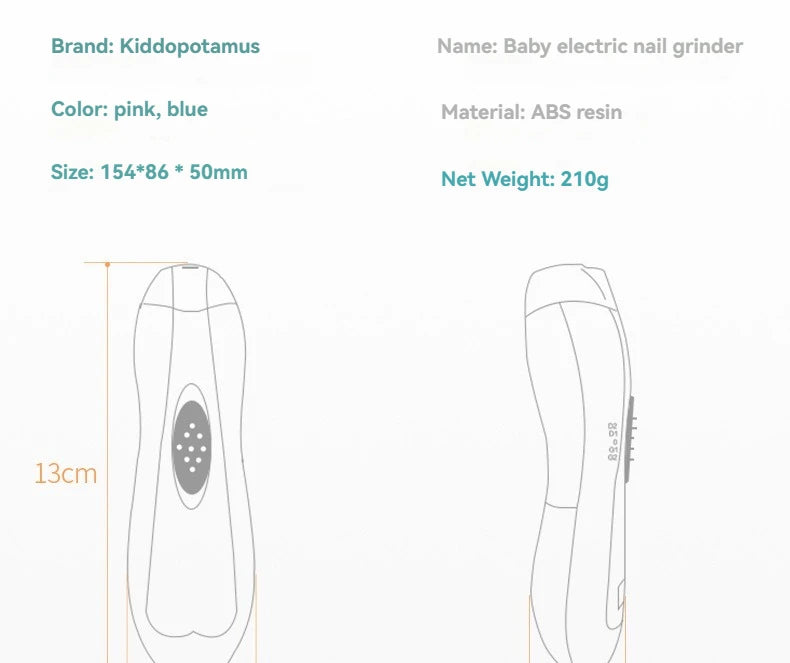 Lima Eléctrica de Uñas para Bebé (6 en 1)