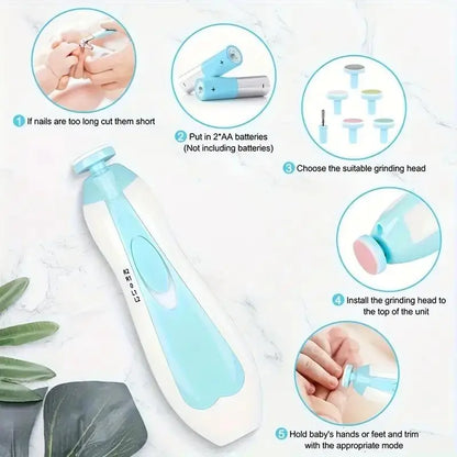 Lima Eléctrica de Uñas para Bebé (6 en 1)